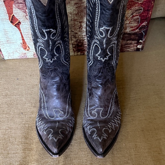 Old Gringo Elvis Cruz Brown Heeled Boots 9.5 - Picture 2 of 8